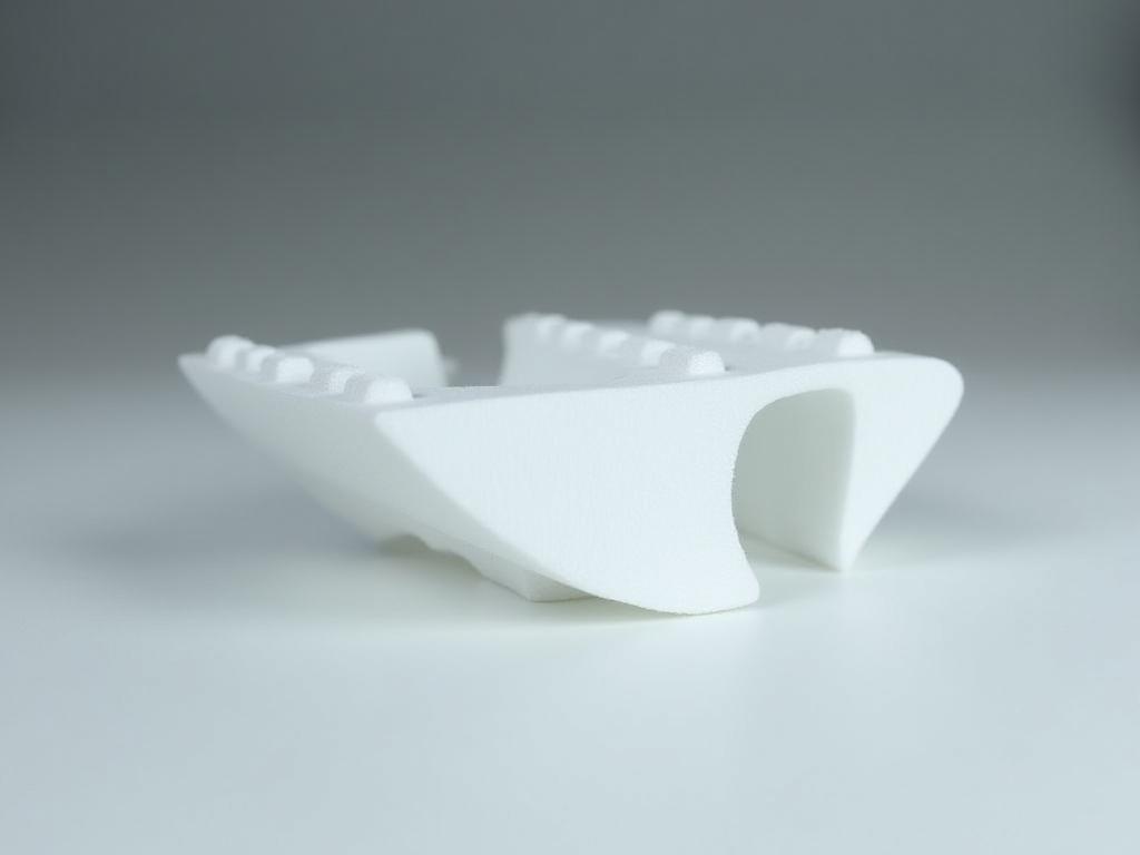 3Dプリンターから取り出された製品のプロトタイプ。